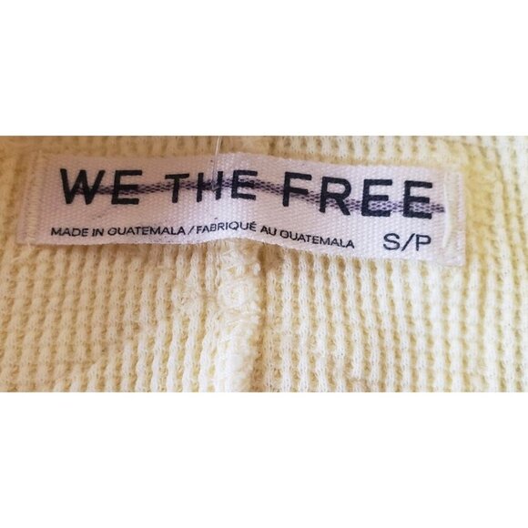 NEW WE THE FREE BY FREE PEOPLE EASY DOES IT TEE LONG SLEEVE YELLOW SMALL - Picture 6 of 8